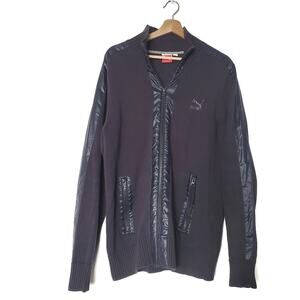 Puma | Contrast Trim Zip Up Warm Sweater